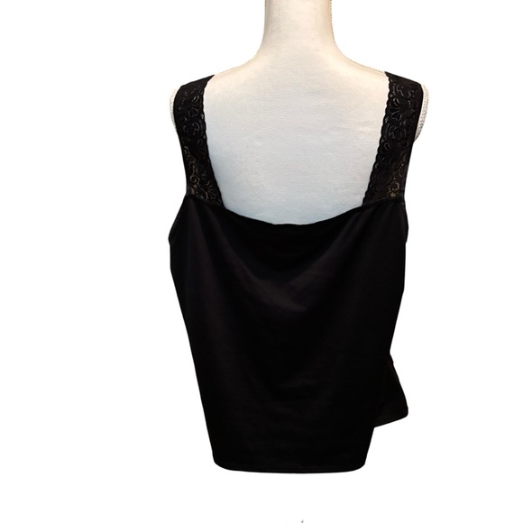 Cato Black Lace Trim Blouse womens size 18/20W - Picture 2 of 5